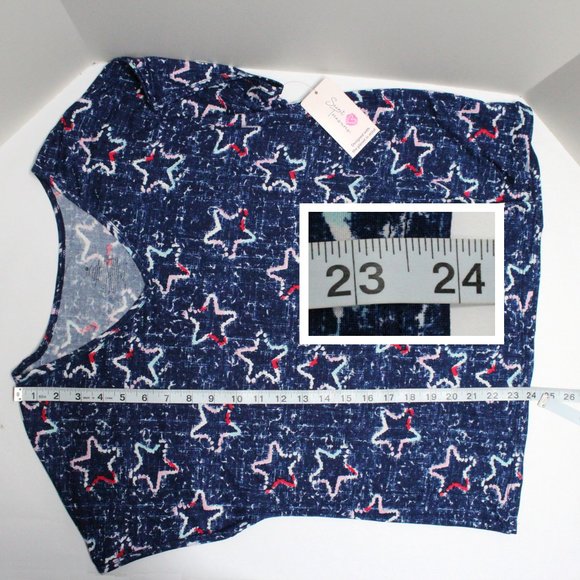 Womens Large (12-14) 2 Piece Multi Color Star Pattern Secret Treasures Short Set - Picture 9 of 14